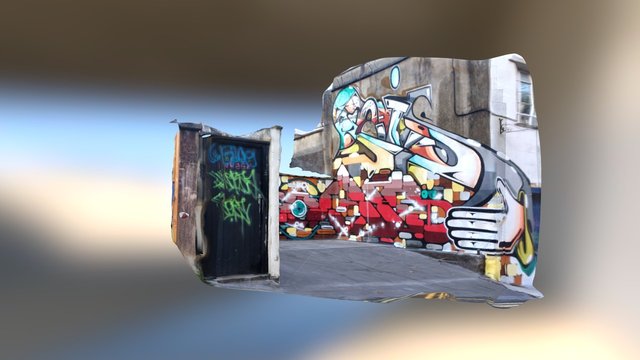 Graffiti Alley in Bristol 3D Model