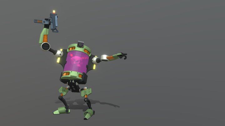XYZ Details 2 Robot Banka Bandit 3D Model
