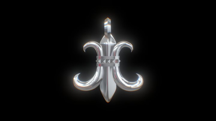 chrome anchor pendant 3D Model