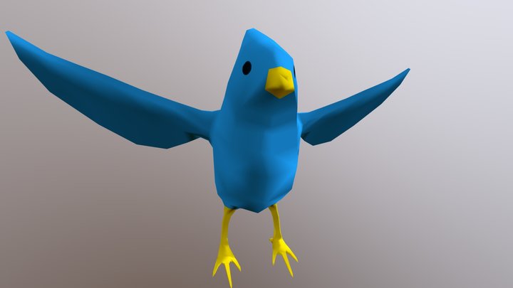 Low Poly Bird 3D Model