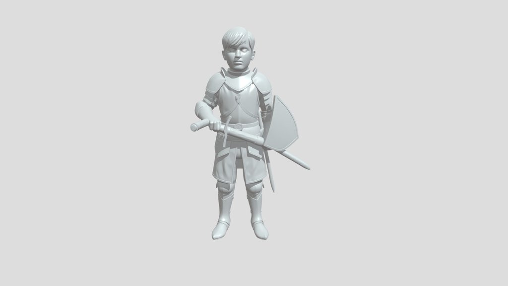 Child knight in armor