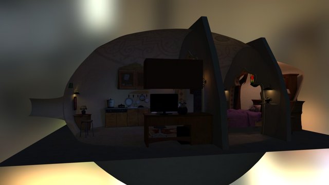 Magical Lamp Interior 3D Model