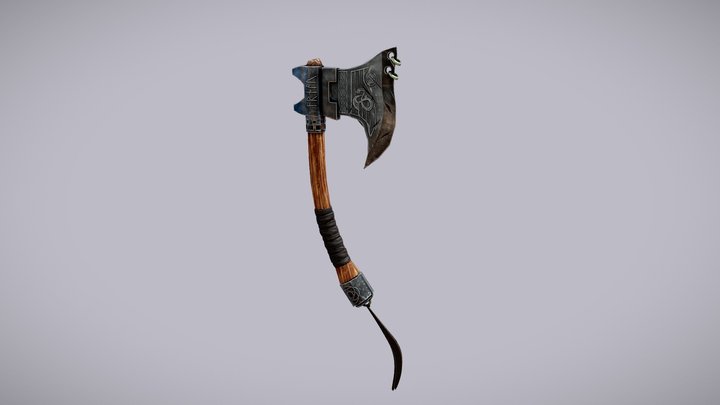 Viking Axe - Low Game 3D Model