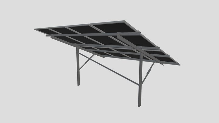 Estrutura Solo - (Monoposte) 3D Model