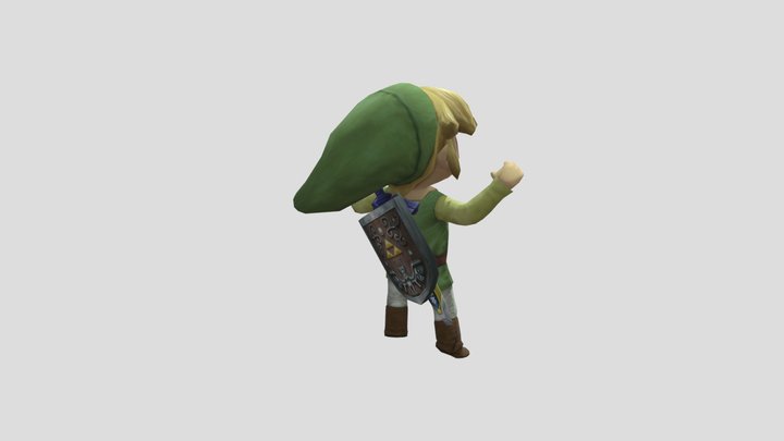 3d Model - Toon Link Trophy 3D Model