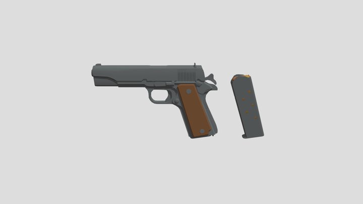 Low Poly M1911A1 3D Model