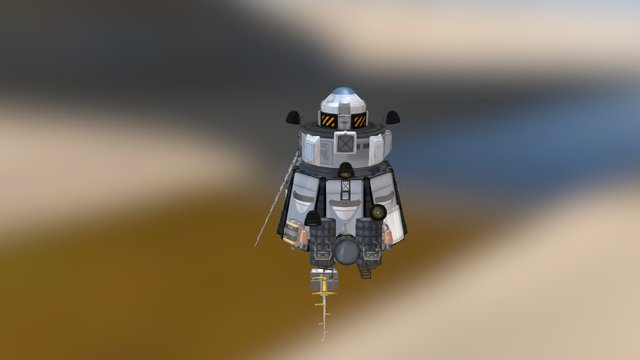 Mun Explorer + rover + jetpack 3D Model