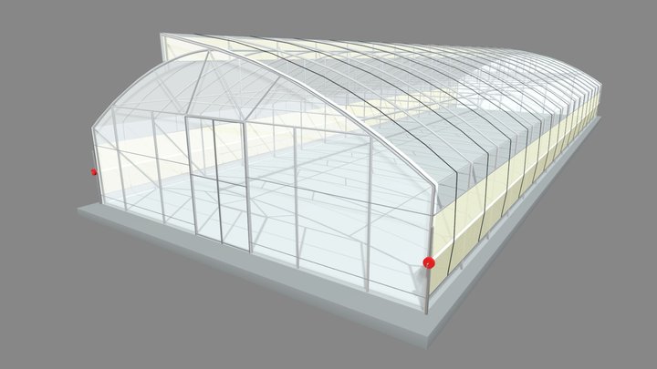 Greenhouse and polytunnels _ Model Z824 3D Model