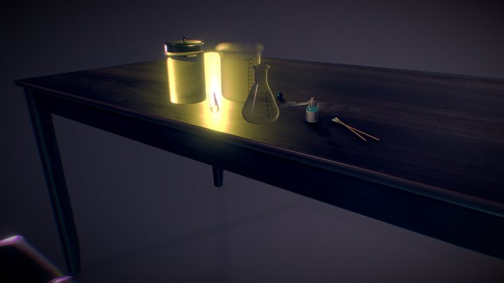 Science lab usdz physics test 3D Model