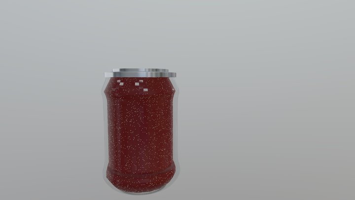 Glass_ Jar_ Jam.blend 3D Model