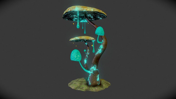 Enchanted Forest Mushroom (Sketchfab Challenge) 3D Model
