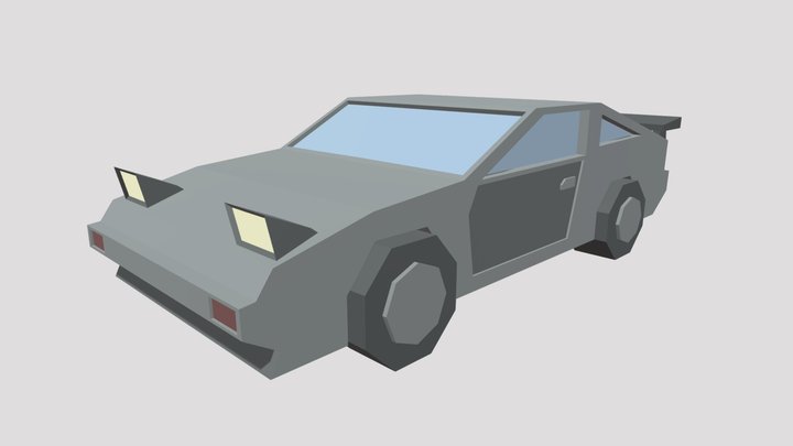 Low Poly Nissan Silvia 3D Model