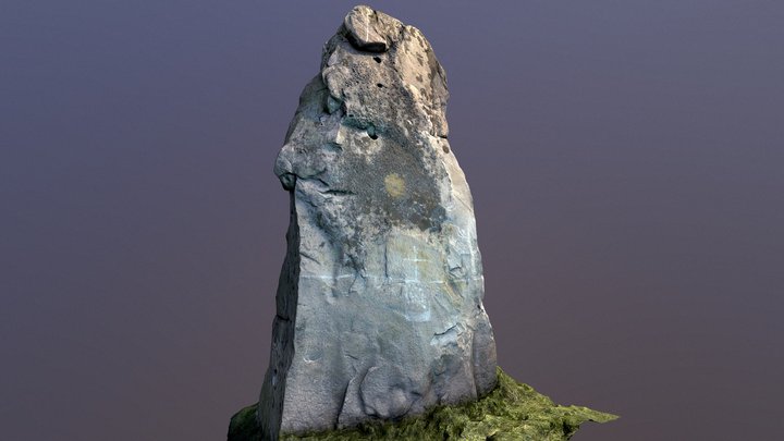 Stèle-Menhir « du Paly », Milly-la-Forêt 3D Model