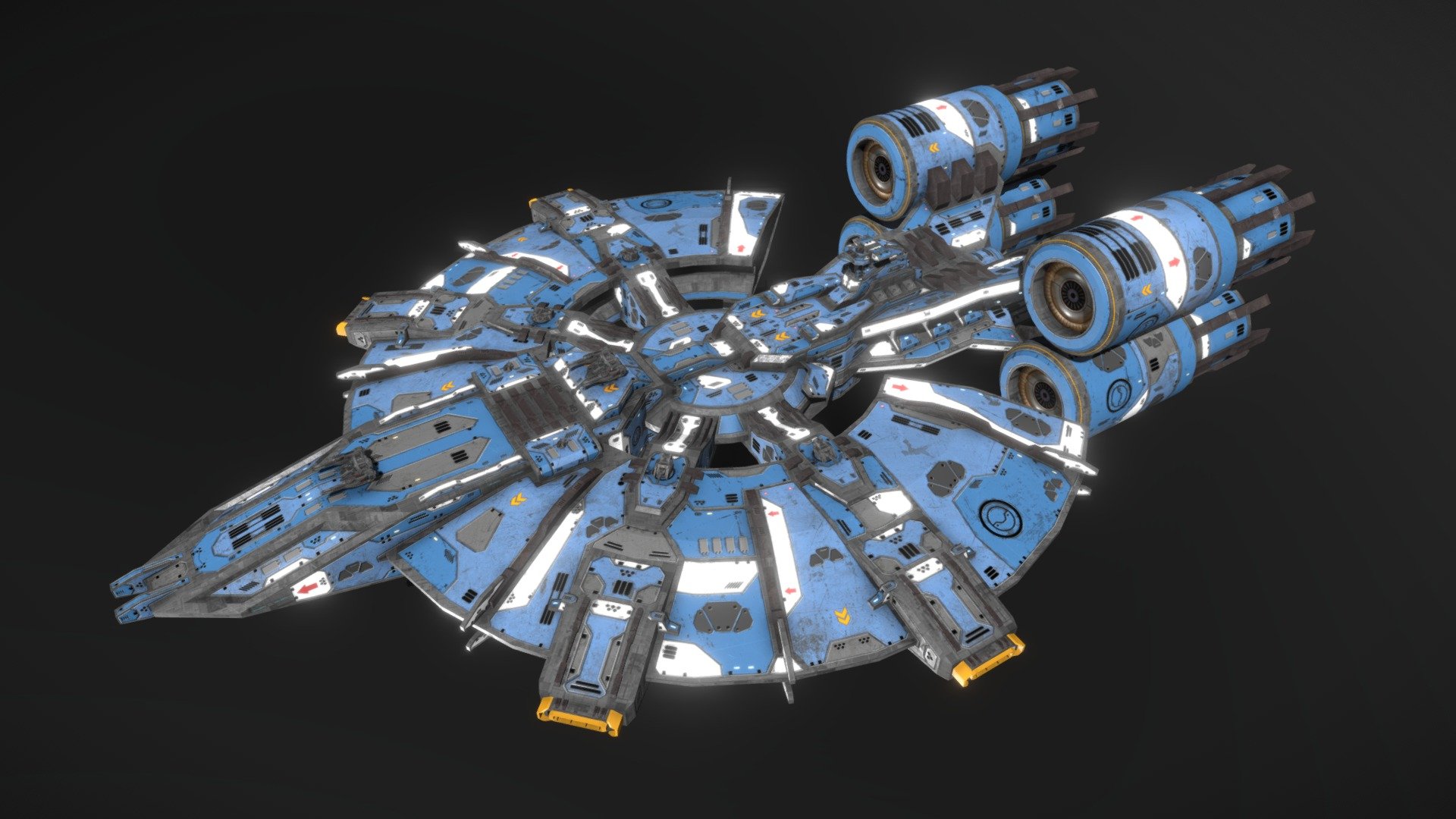 Scifi Cruiser Cerberus - Buy Royalty Free 3D Model By MSGDI [e81af60 ...