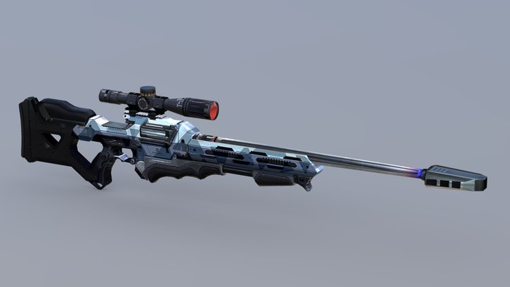 Sniper Sci-fi 3D Model