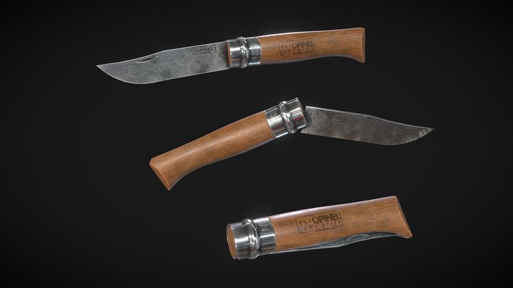 Opinel folding knife 3D Model