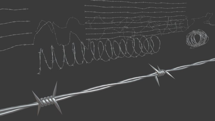Barbed Wire Pack 3.1 3D Model