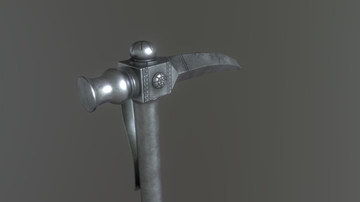 War Hammer of mid - 16th century 3D Model