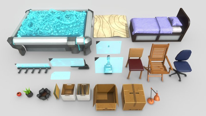 Environment Props 3D Model