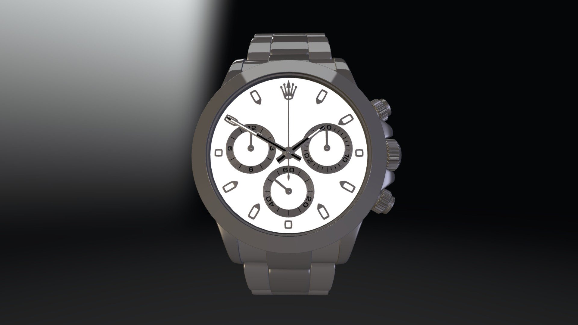 ROLEX DAYTONA SILVER Download Free 3D model by LOUIS