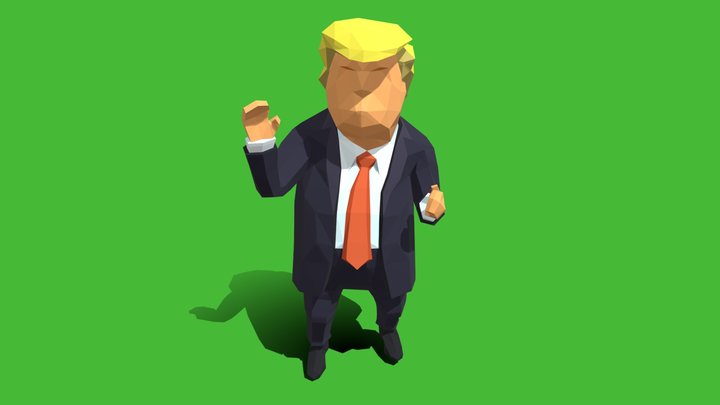 Donald Trump 1 - Motion Moves Plask 3D - Ver 1 3D Model