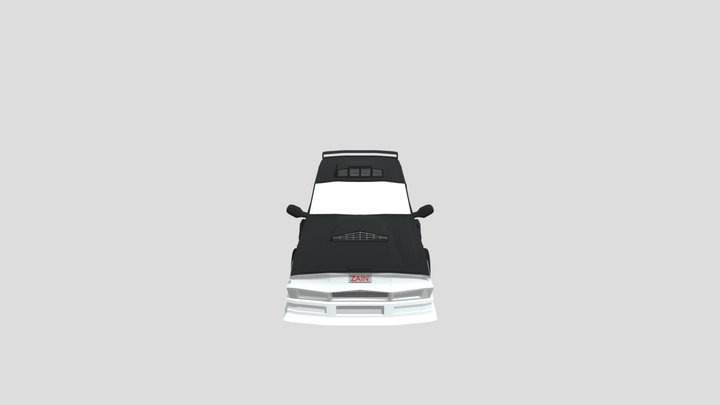 low poly car only tires high poly