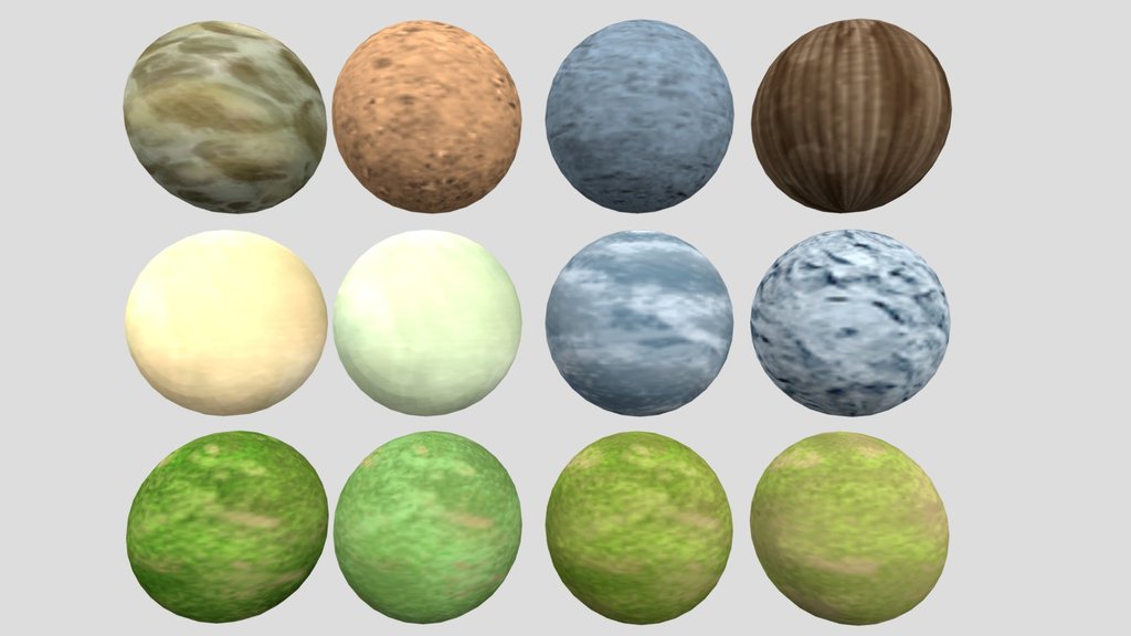 Low Poly Materials Pack 1