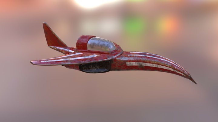 Spaceship Low 3D Model
