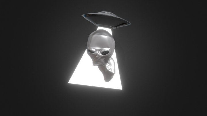 Alien and UFO 3D Model