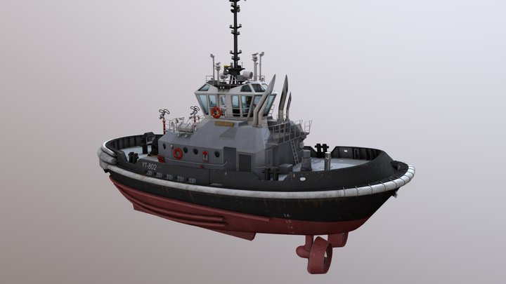 Valiant Class Harbor Tug (YT 802) 3D Model