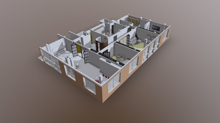 Plano Planta_CON_TABIQUES2 3D Model