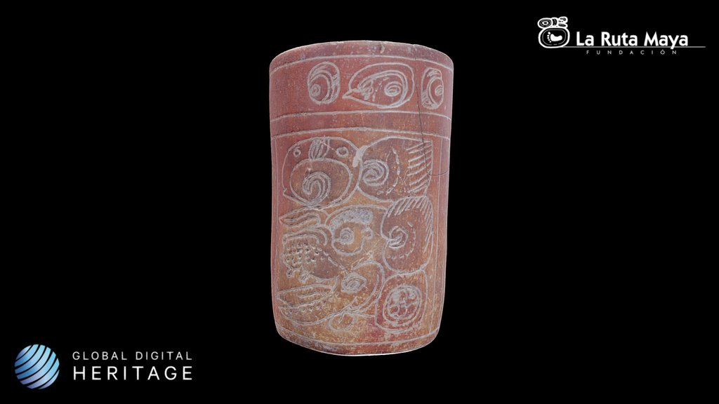 Vase w/ Jaguar/Pseudo glyph Decoration