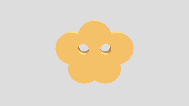 Flower Button (1) 3D Model
