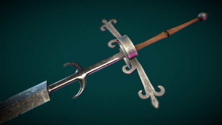 Old Sword Stilise 3D Model