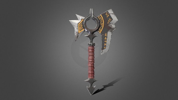 Sytlized Axe 3D Model