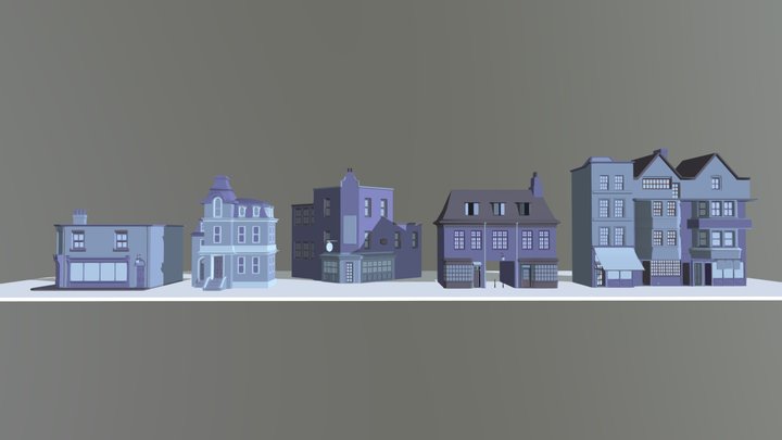 Victorian Houses 3D Model