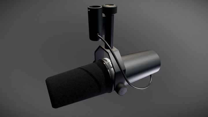 Shure SM7B Microphone 3D Model