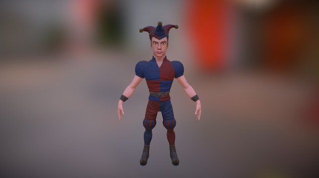 Medieval character (Jester) 3D Model
