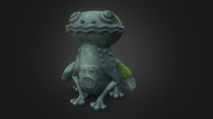 Frog statue 3D Model