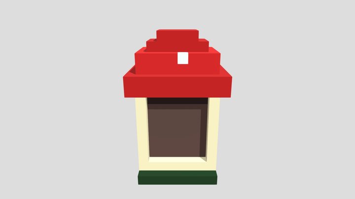 Fairy Mushroom Door - Voxel 32x32 (Animated) – Modello 3D gratuito STL