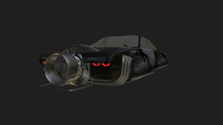 Lamborghini Jarama (cyberpunk) 3D Model