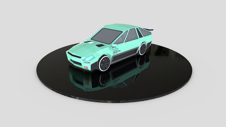 Low-Poly Hatchback 2 3D Model