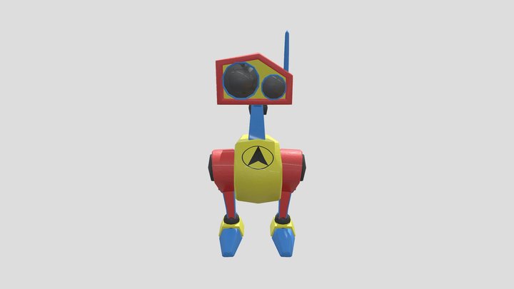 Chicken Robot Colored 3D Model