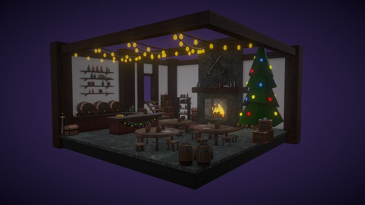 Christmas Tavern 3D Model