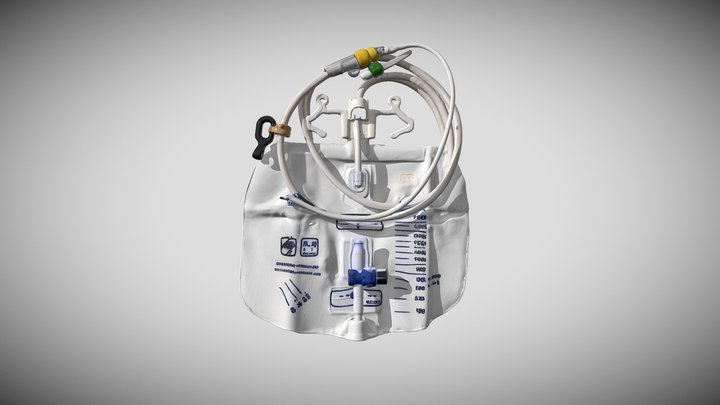 06 Foley Catheter 3D Model