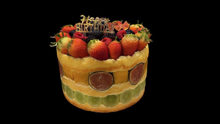 Luxurious Fruit Cake 2 (Scaniverse) – Kostenloses 3D-Modell STL
