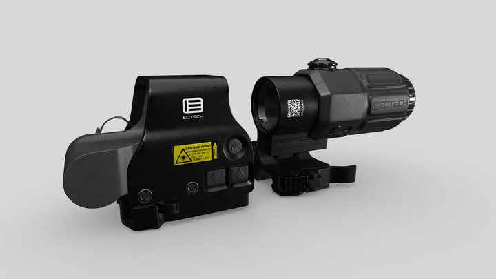 EOTECH EXPS3 & G33 Weapon Sight 3D Model