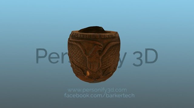 Civil War era pipe from Andersonville Prison 3D Model