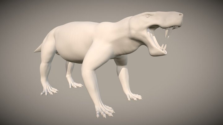 Gorgonops - Inostrancevia 3D Model