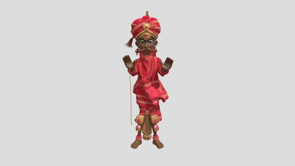 traditional Rajasthani kathputli puppet king